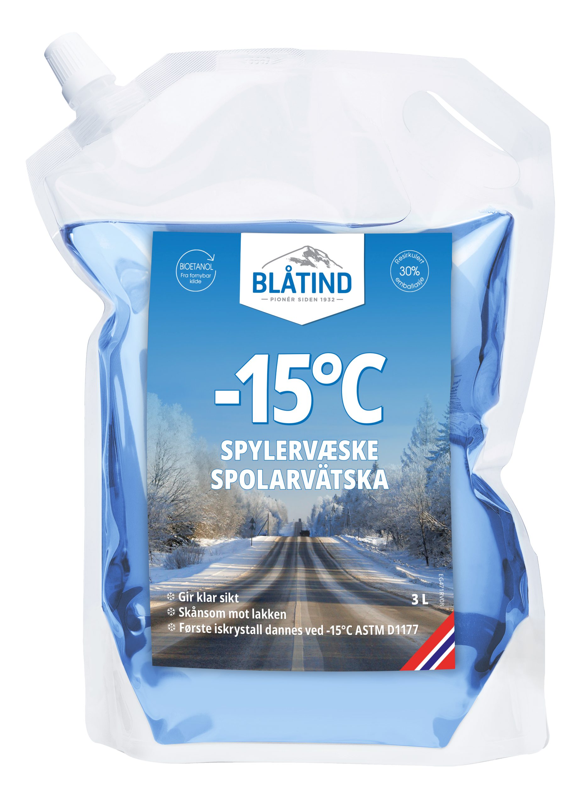 Spylervæske Vinter -15C Pose 3L